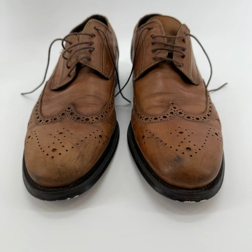 Coach‎ Mens Brown Leather Bryant Wingtip Oxford Dress Shoes Lace Up Size 10